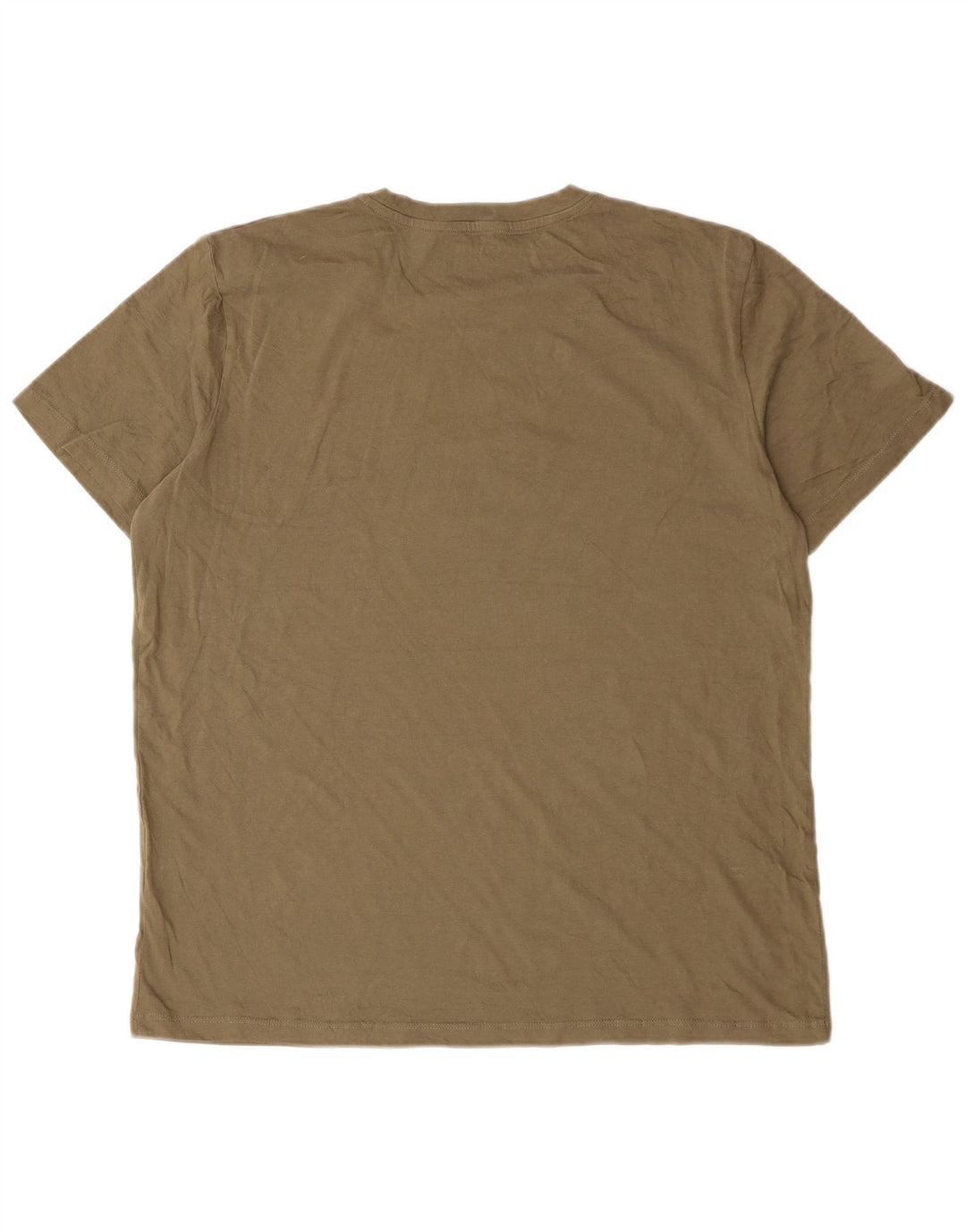 Jack & Jones Mens T-Shirt Top XL Khaki Cotton