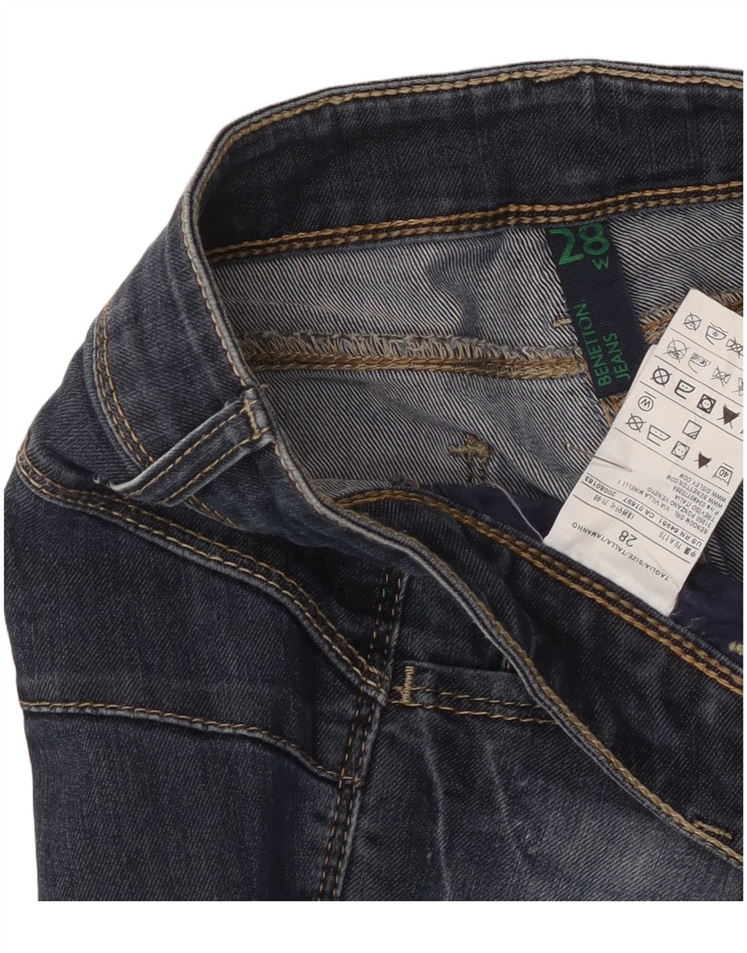 Benetton Womens Bootcut Jeans W28 L30 Blue