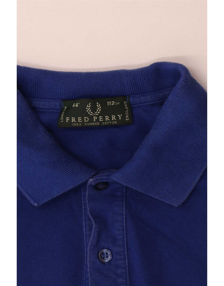 Fred Perry Mens Polo Shirt Medium Navy Blue Cotton
