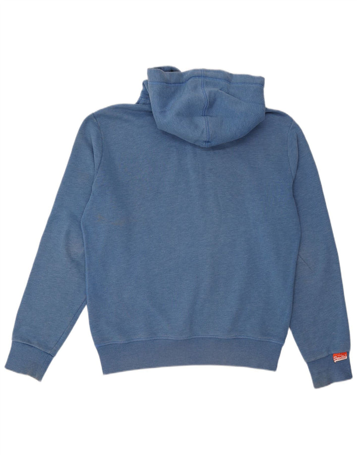 Superdry Mens Graphic Hoodie Jumper Large Blue Cotton