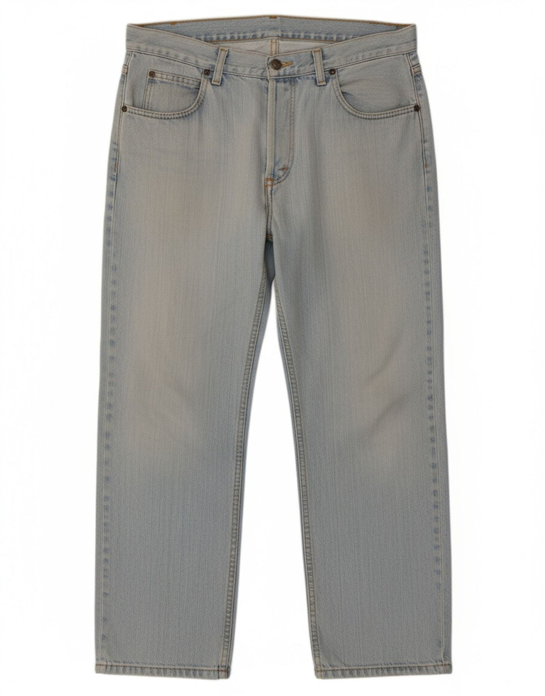LEE Mens Seattle Straight Jeans W36 L28 Blue Cotton