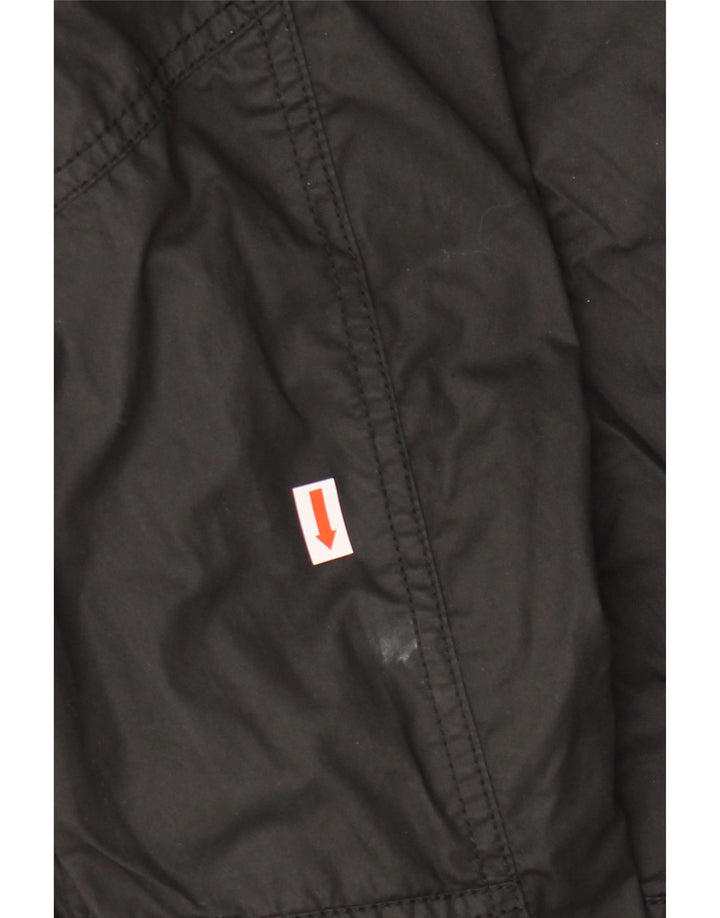 ZARA Mens Military Jacket UK 42 XL Black Cotton