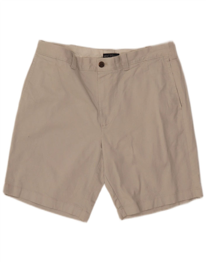 J. CREW Mens Mercantile Chino Shorts W33 Medium  Beige Cotton