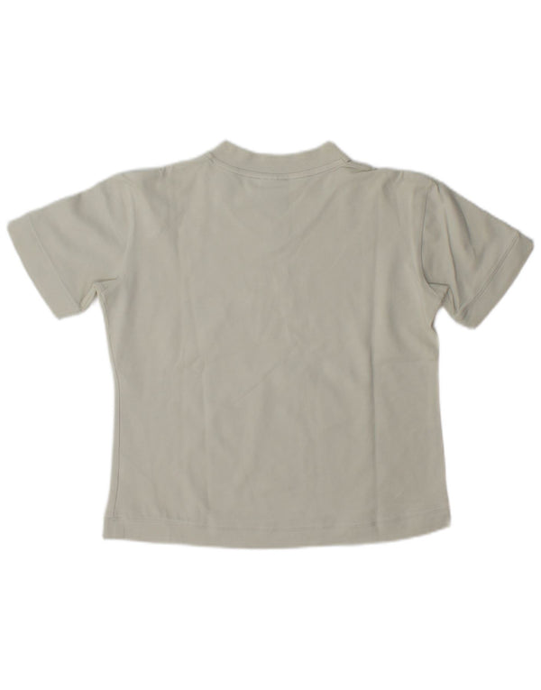 Nike Womens Crop Graphic T-Shirt Top UK 8/10 Small Grey Cotton