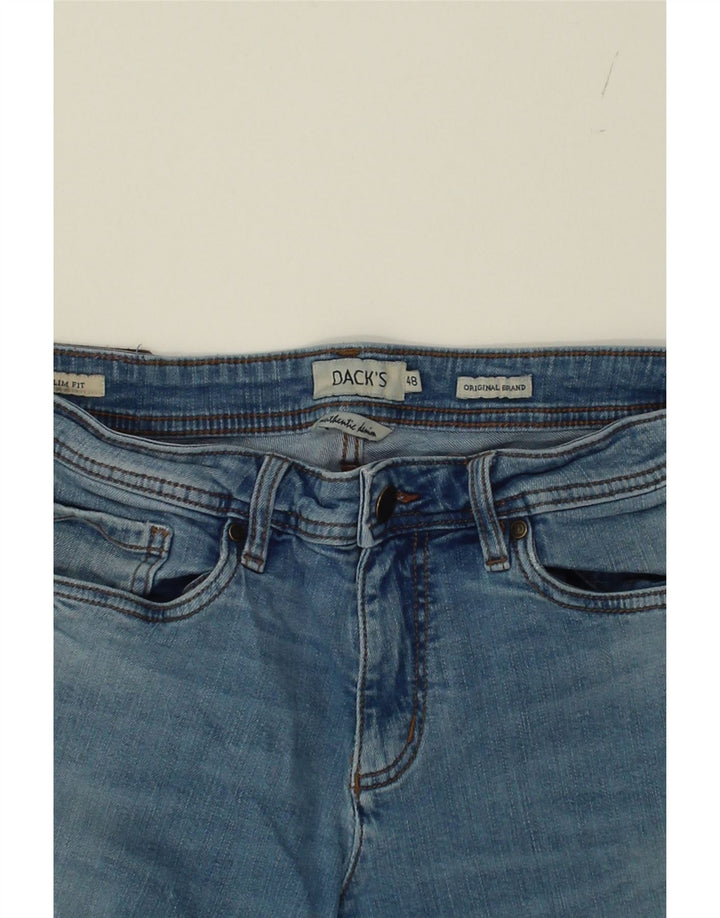 DACK'S Mens Slim Jeans IT 48 Medium W32 L31 Blue Cotton Vintage Dack's and Second-Hand Dack's from Messina Hembry 