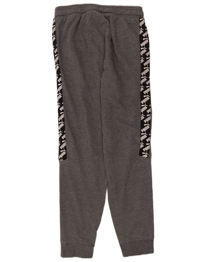 PUMA Girls Tracksuit Trousers Joggers 14-15 Years Large Grey Colourblock