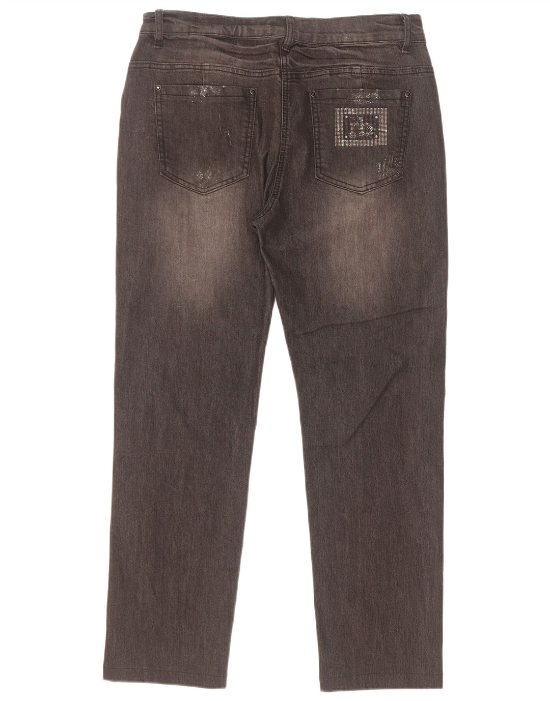 Roccobarocco Womens Straight Jeans W32 L28 Black Cotton