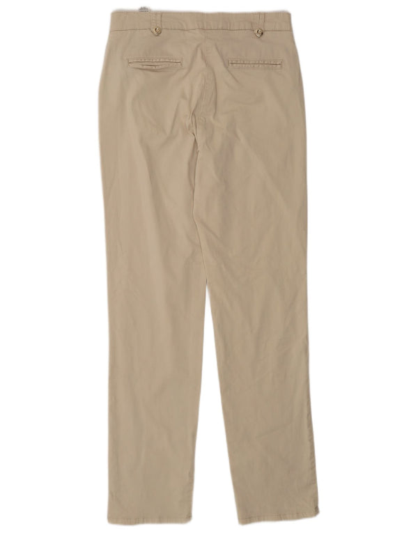 Marks & Spencer Womens Straight Chino Trousers UK 10 Small W27 L30 Beige
