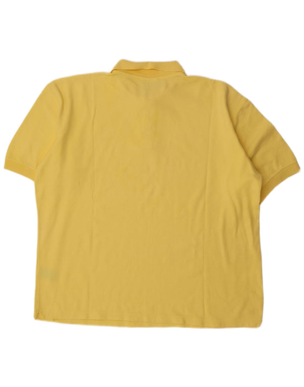 Diadora Mens Polo Shirt IT 54 XL Yellow Cotton