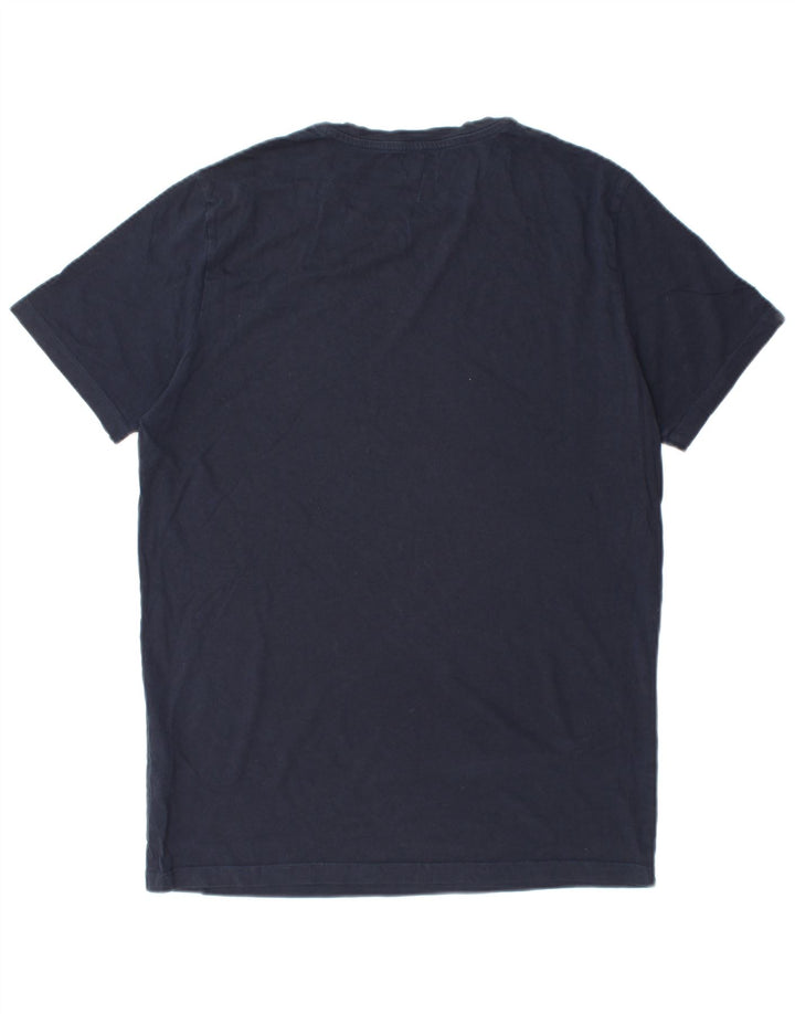 JACK & JONES Mens Regular Fit T-Shirt Top Large Navy Blue Cotton