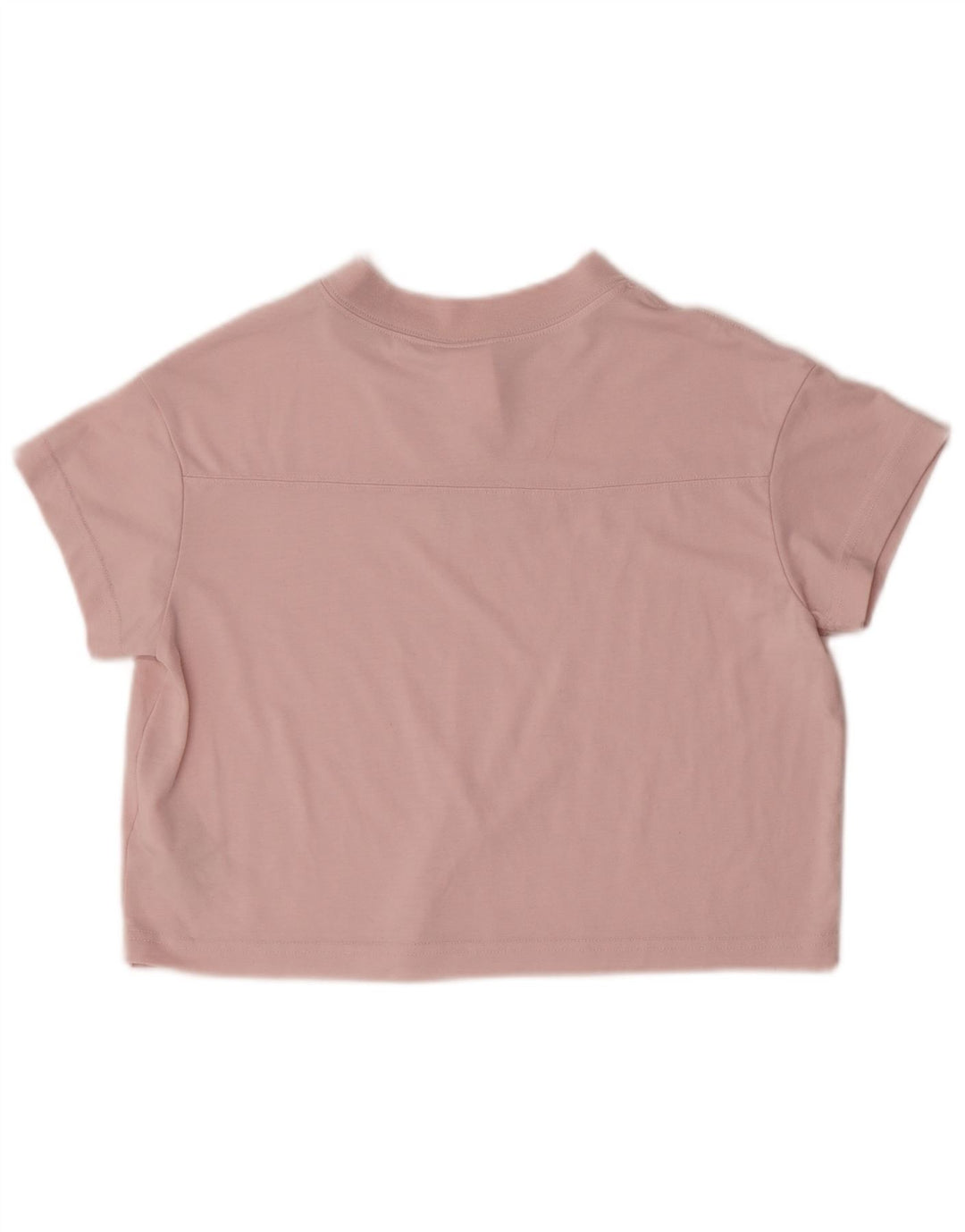 Nike Womens Crop T-Shirt Top UK 6 XS Pink Polyester