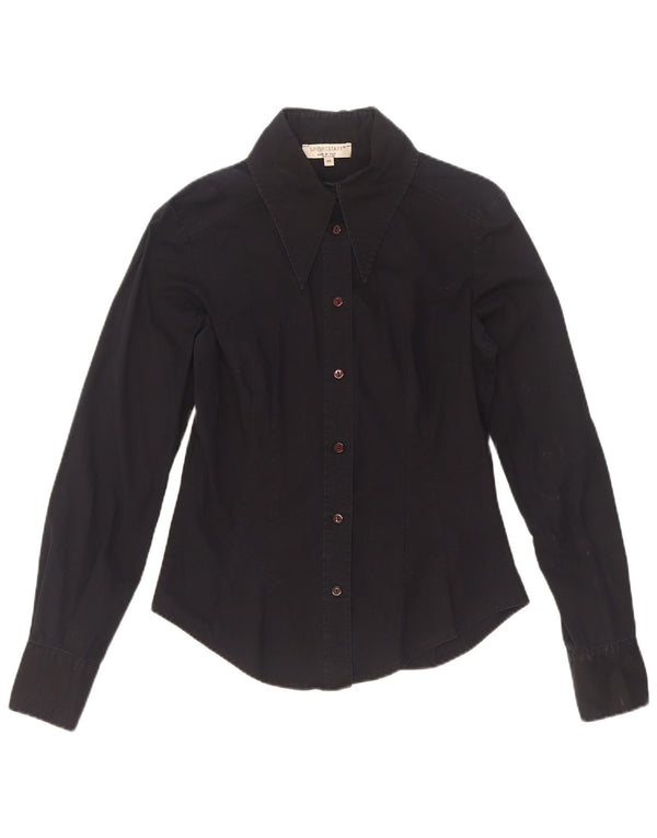 Sportstaff Womens Shirt IT 44 Medium Black Cotton