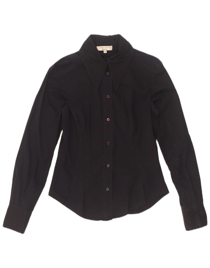 Sportstaff Womens Shirt IT 44 Medium Black Cotton