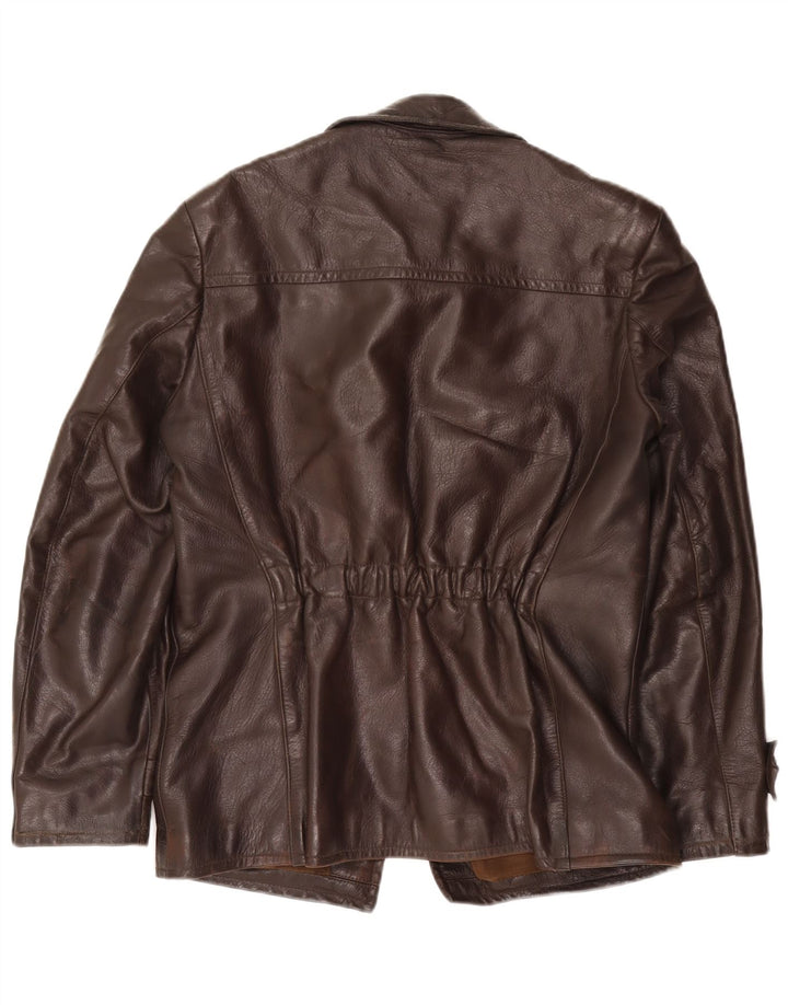 Vintage Mens Leather Jacket UK 40 Large Brown