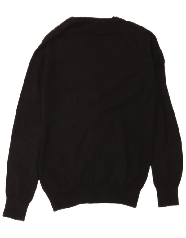 Zara Womens Cardigan Sweater UK 14 Large Black Cotton