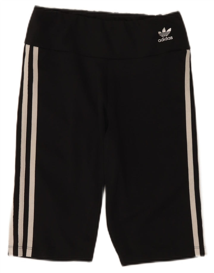 Adidas Womens Sport Shorts UK 10 Small Black Polyester