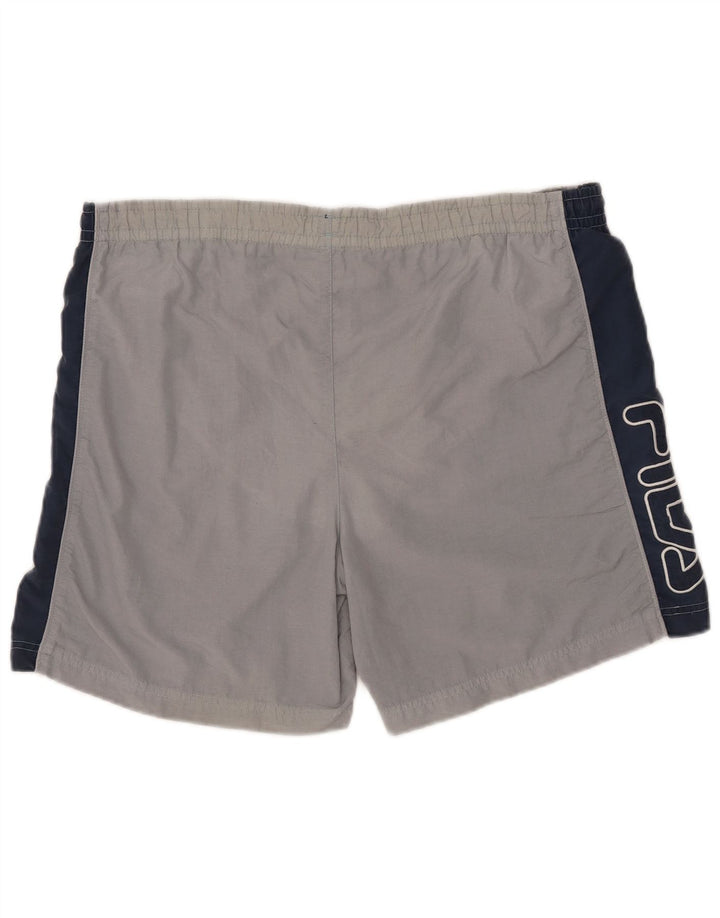 Fila Mens Graphic Sport Shorts Large  Grey Colourblock