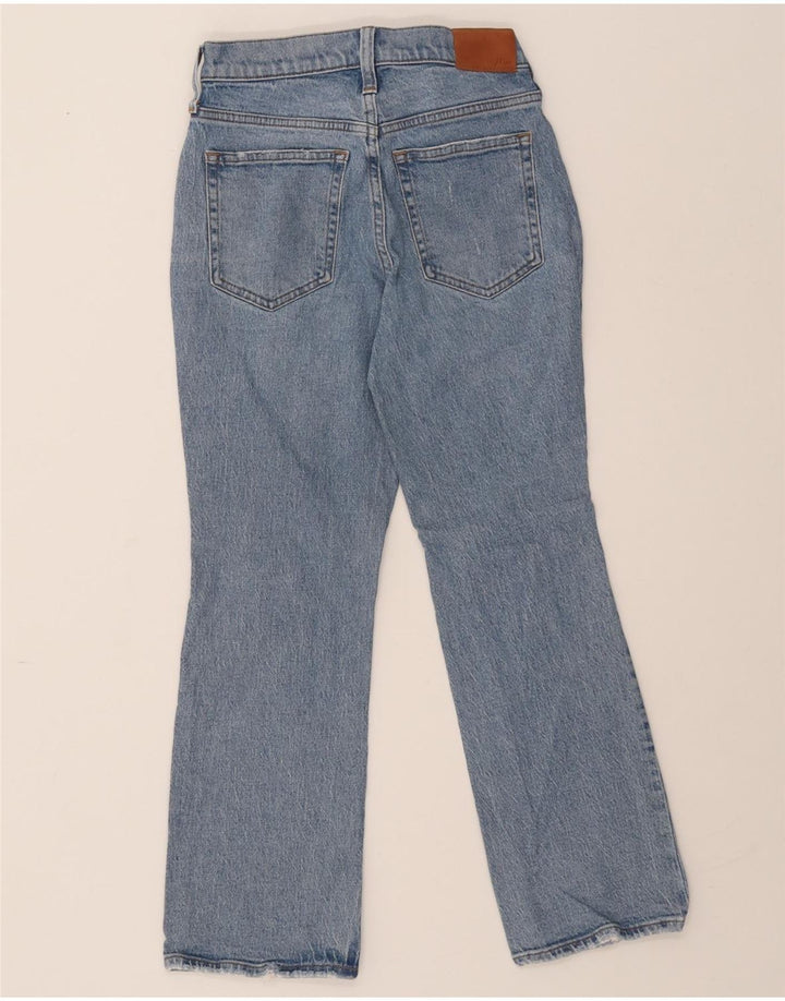 J. CREW Womens Distressed Crop Bootcut Jeans W25 L25 Blue Cotton Vintage J. Crew and Second-Hand J. Crew from Messina Hembry 