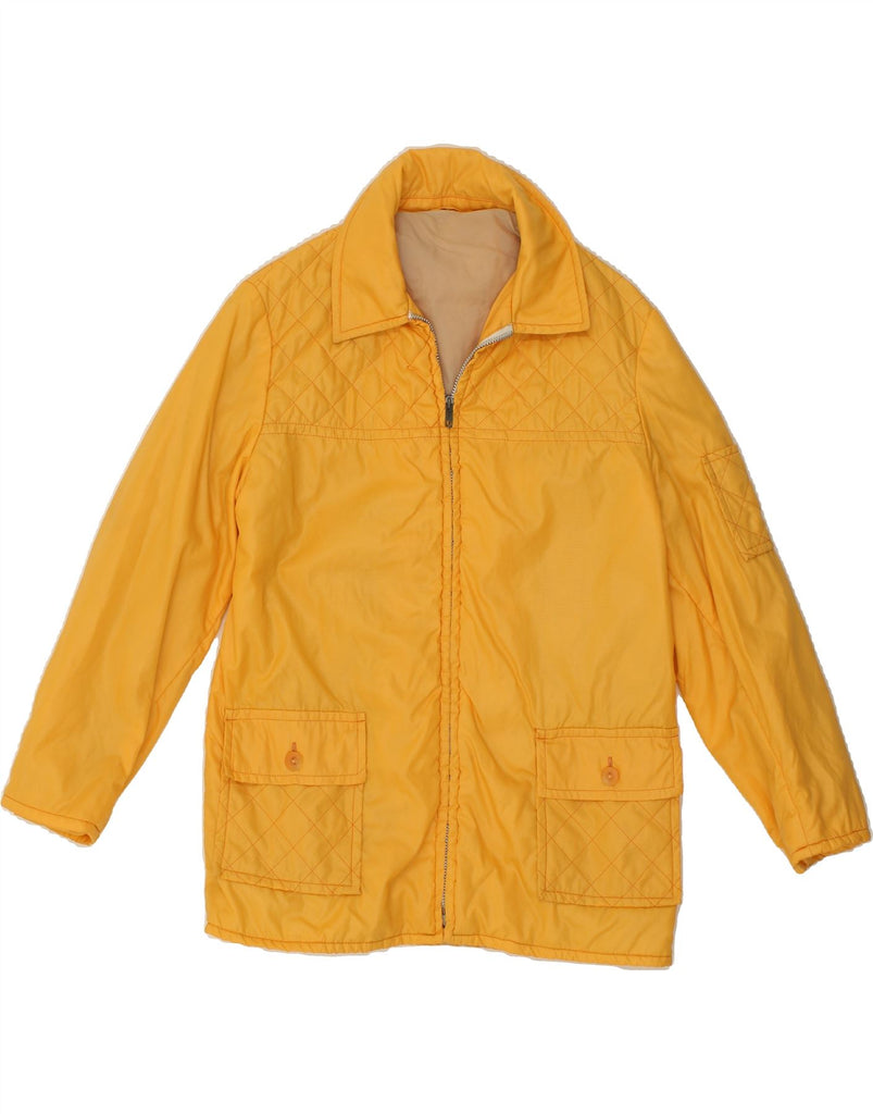 VINTAGE Womens Quilted Jacket UK 16 Large Yellow | Vintage Vintage | Thrift | Second-Hand Vintage | Used Clothing | Messina Hembry 
