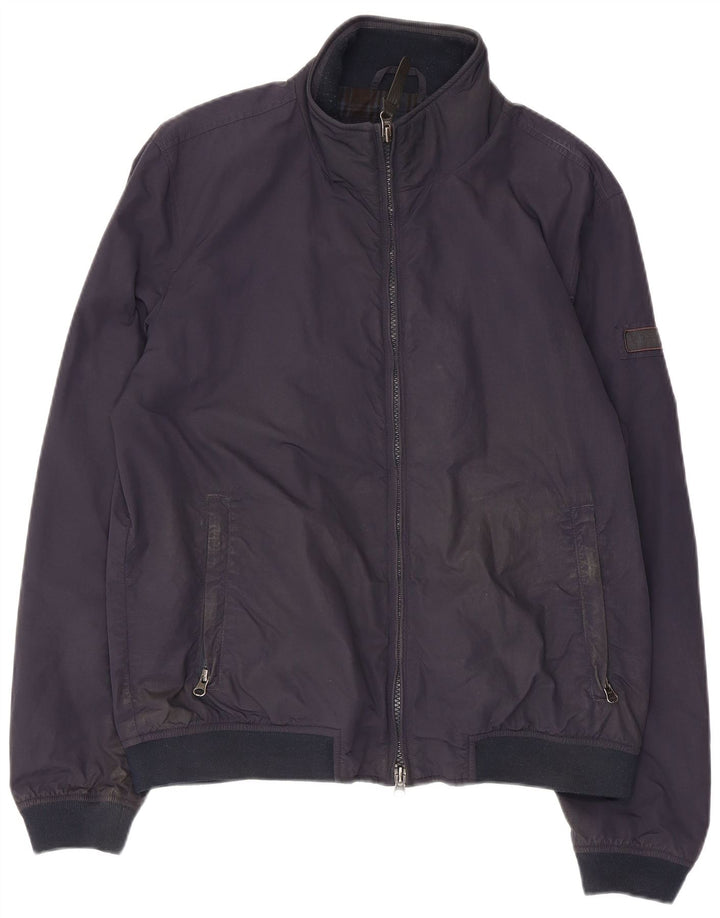 Woolrich Mens Bomber Jacket UK 40 Large Navy Blue Polyamide