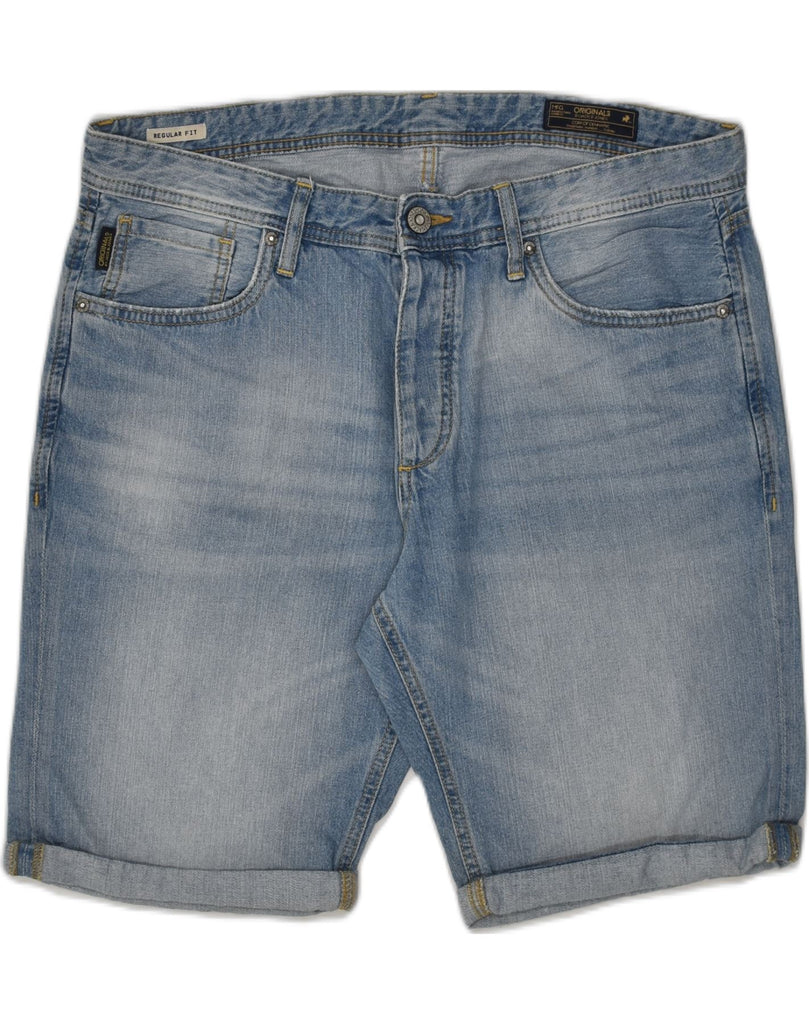 JACK & JONES Mens Regular Fit Denim Shorts XL W37  Blue Cotton | Vintage Jack & Jones | Thrift | Second-Hand Jack & Jones | Used Clothing | Messina Hembry 