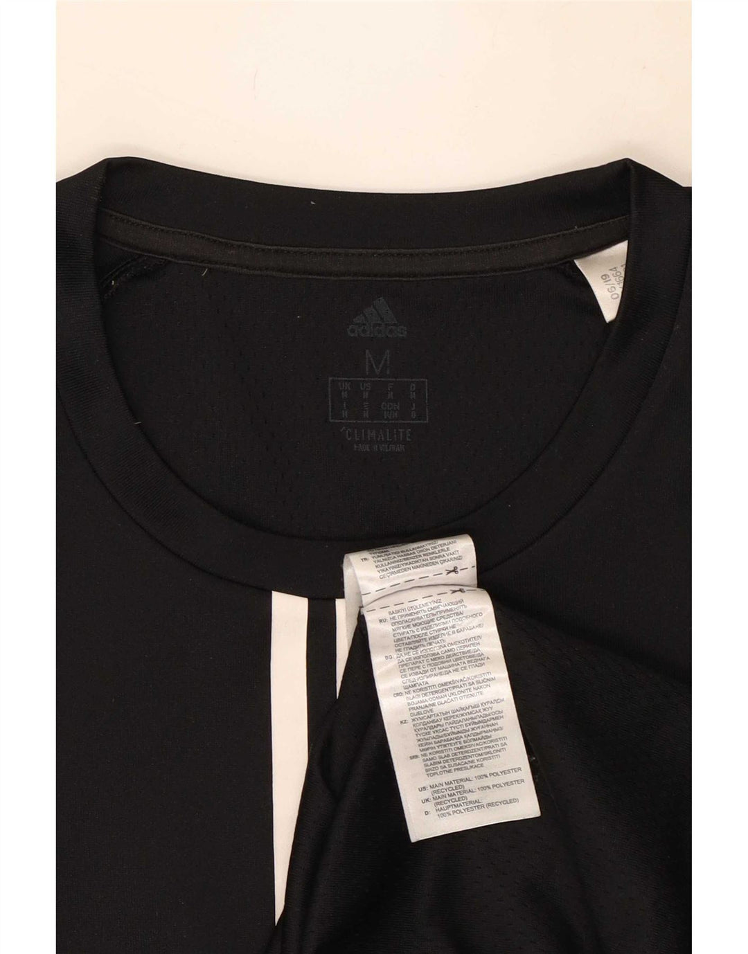 Adidas Mens Climalite Top Long Sleeve Medium Black Polyester