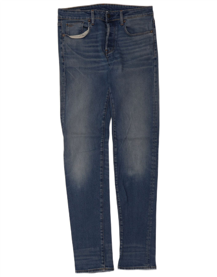 G-Star Mens 3301 Slim Jeans W30 L36 Blue Cotton