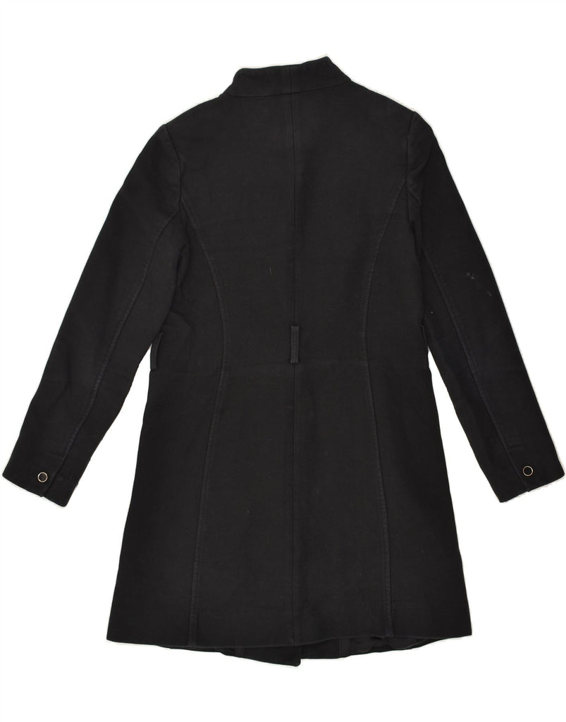 REISS Womens Overcoat UK 10 Small Black Cotton | Vintage Reiss | Thrift | Second-Hand Reiss | Used Clothing | Messina Hembry 