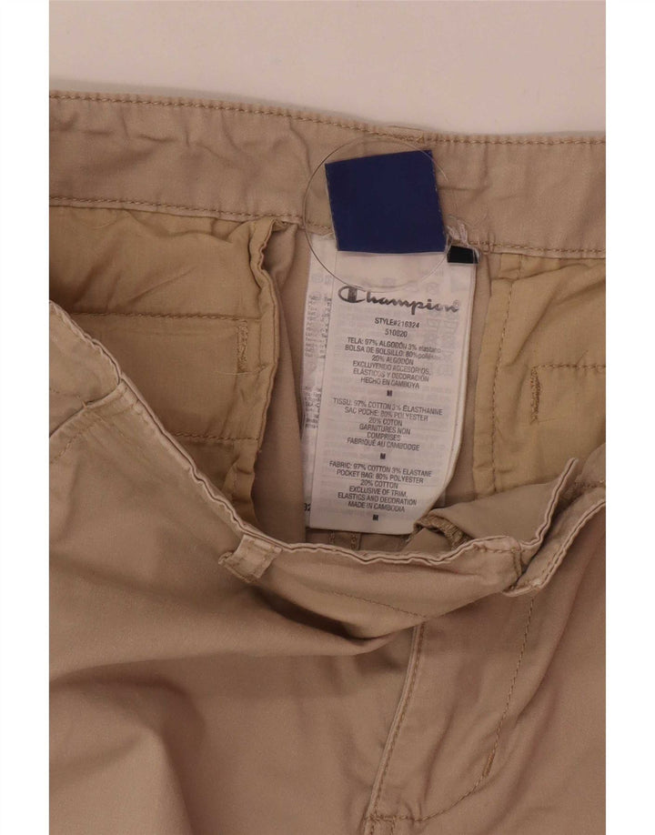 Champion Mens Cargo Shorts Medium W32 Beige Cotton