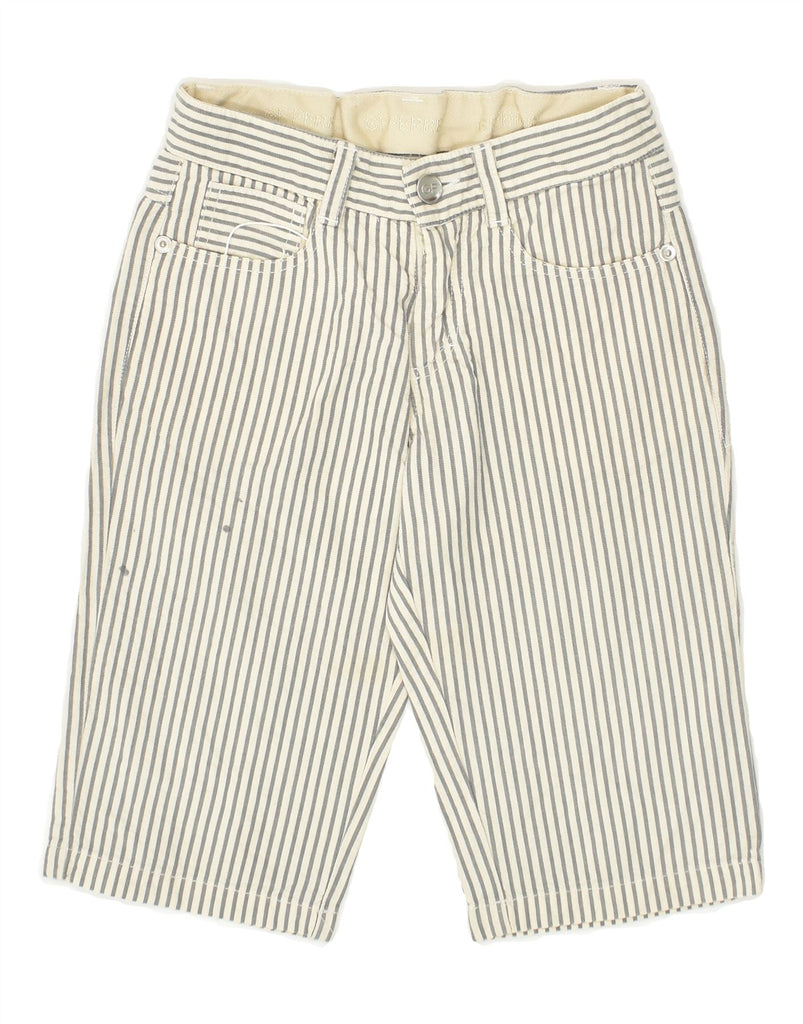 GF FERRE Boys Casual Shorts 7-8 Years Grey Striped Cotton | Vintage GF Ferre | Thrift | Second-Hand GF Ferre | Used Clothing | Messina Hembry 