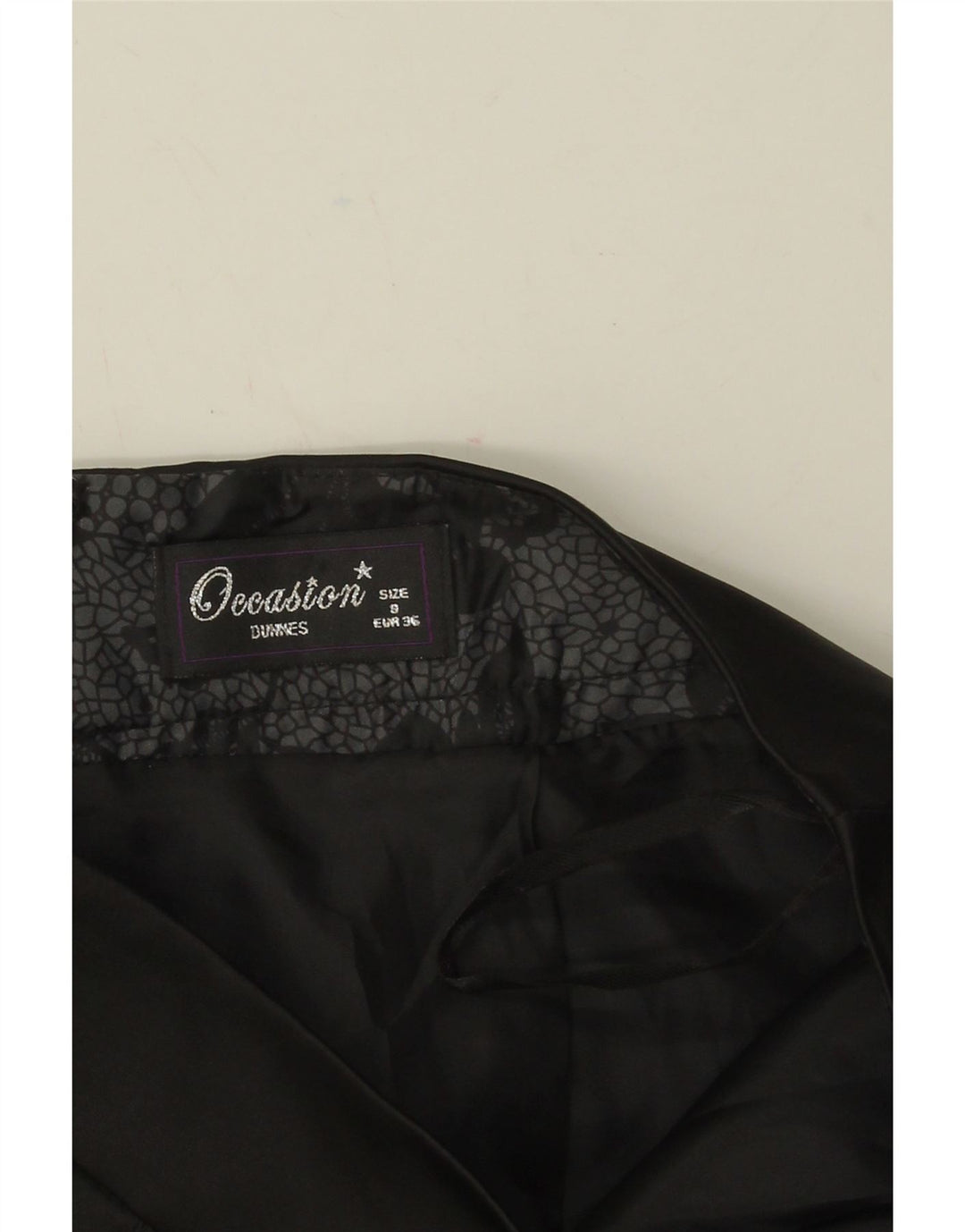 Dunnes Womens Pencil Skirt UK 8 Small W26  Black Floral Polyester