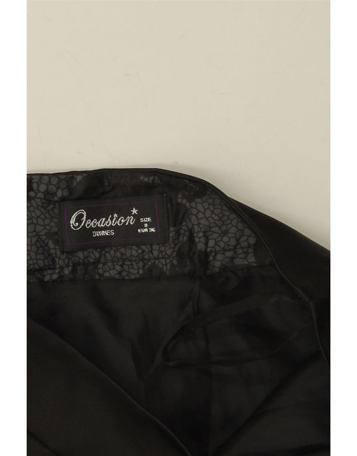 Dunnes Womens Pencil Skirt UK 8 Small W26  Black Floral Polyester