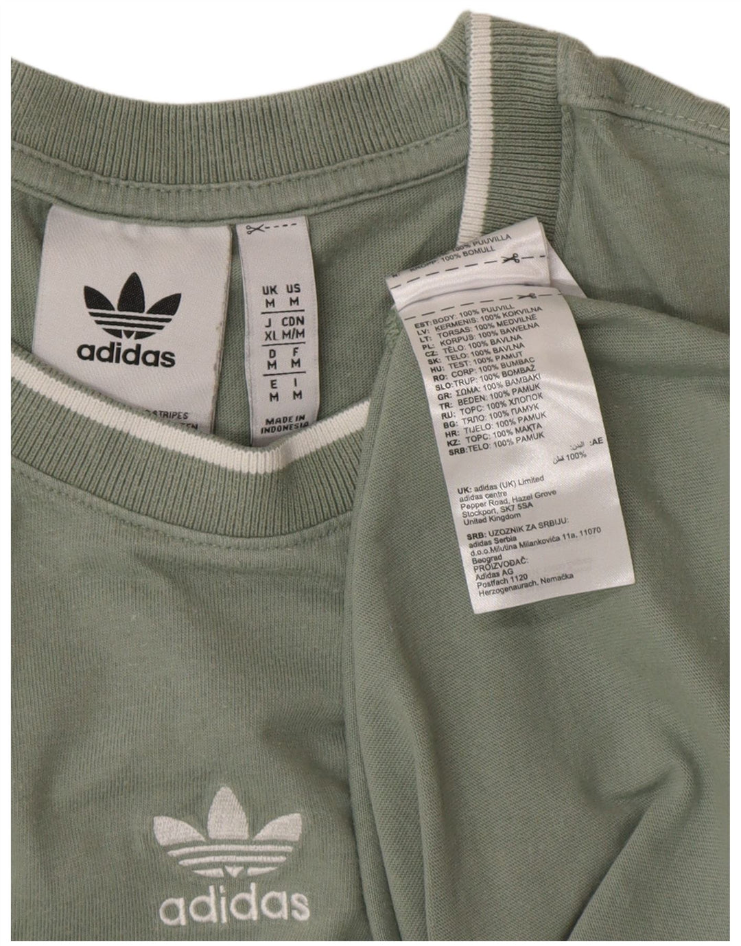ADIDAS Mens T-Shirt Top Medium Green Cotton