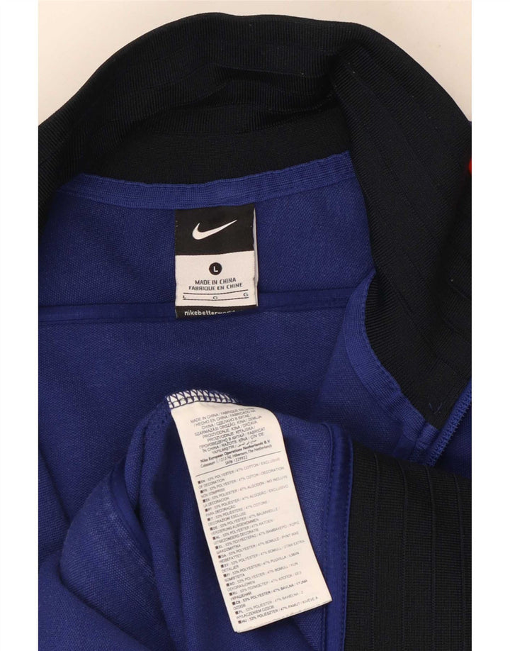 Nike Mens Barcelona Graphic Tracksuit Top Jacket Large Blue Colourblock