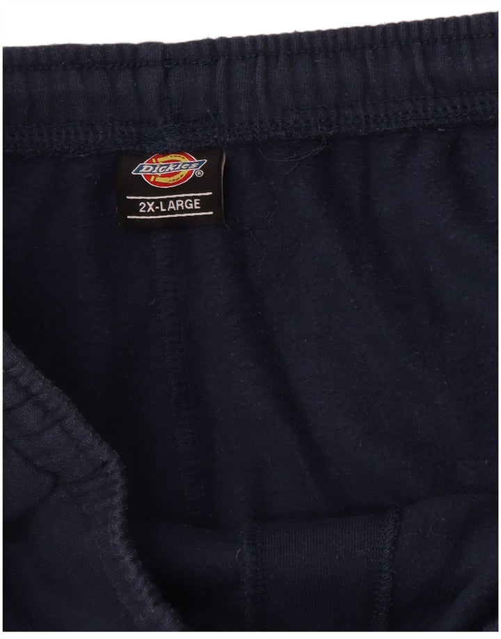 Dickies Mens Crop Tracksuit Trousers 2XL  Navy Blue Cotton