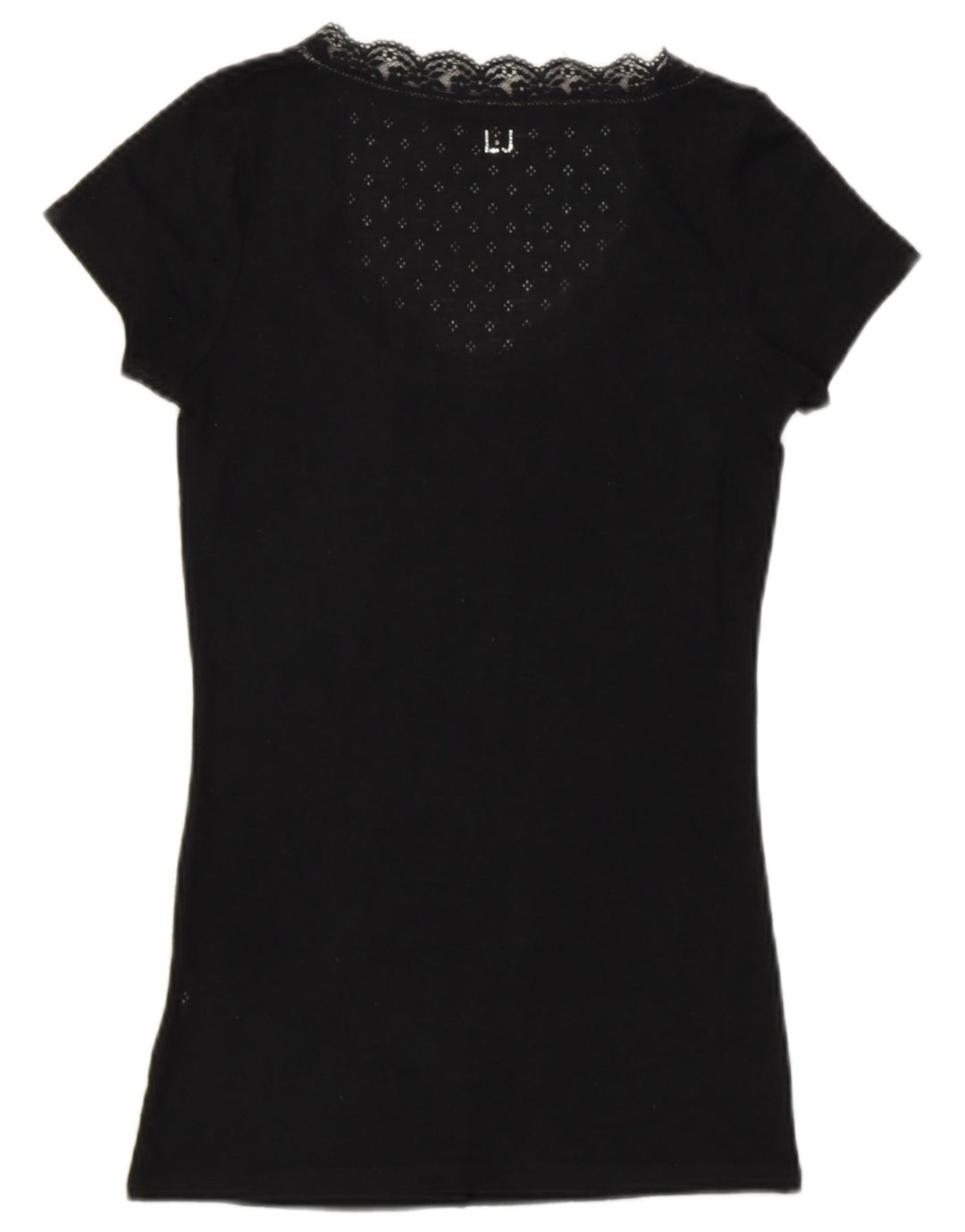 Liu Jo Womens T-Shirt Top UK 8 Small Black
