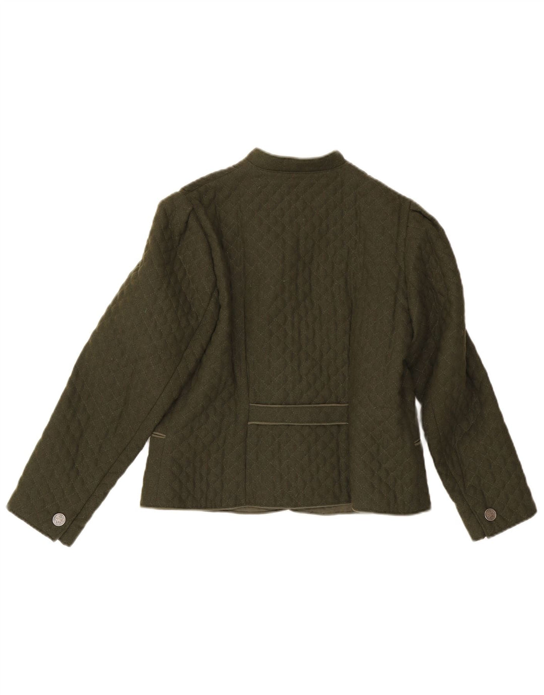 Vintage Womens Quilted Jacket UK 14 Medium Green