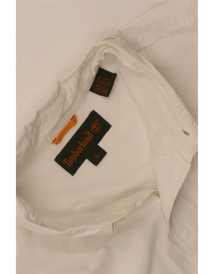 Timberland Mens Shirt Large White Cotton