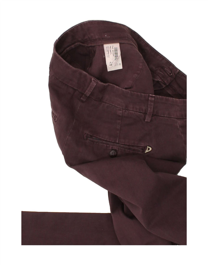 DONDUP Womens Slim Chino Trousers W28 L31  Purple Cotton Vintage Dondup and Second-Hand Dondup from Messina Hembry 