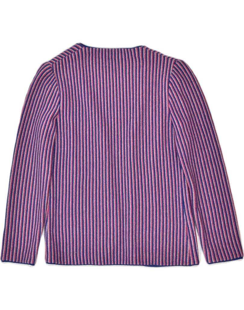 GUJA Womens Cardigan Sweater UK 10 Small Purple Striped | Vintage | Thrift | Second-Hand | Used Clothing | Messina Hembry 