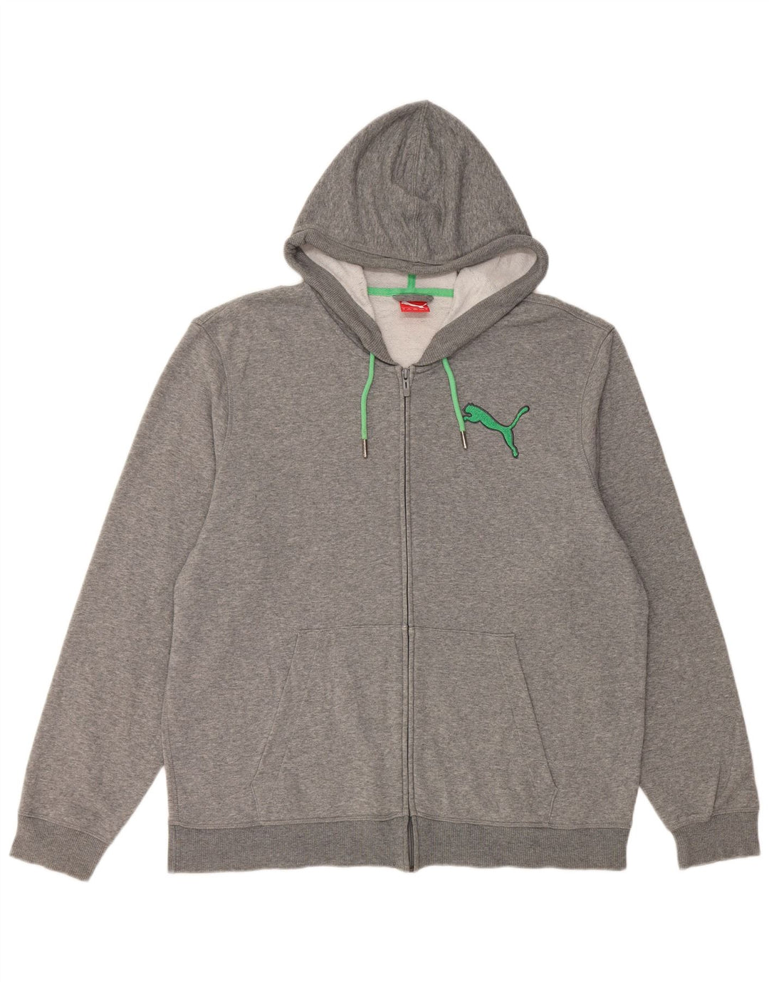 PUMA Mens Zip Hoodie Sweater XL Grey Flecked
