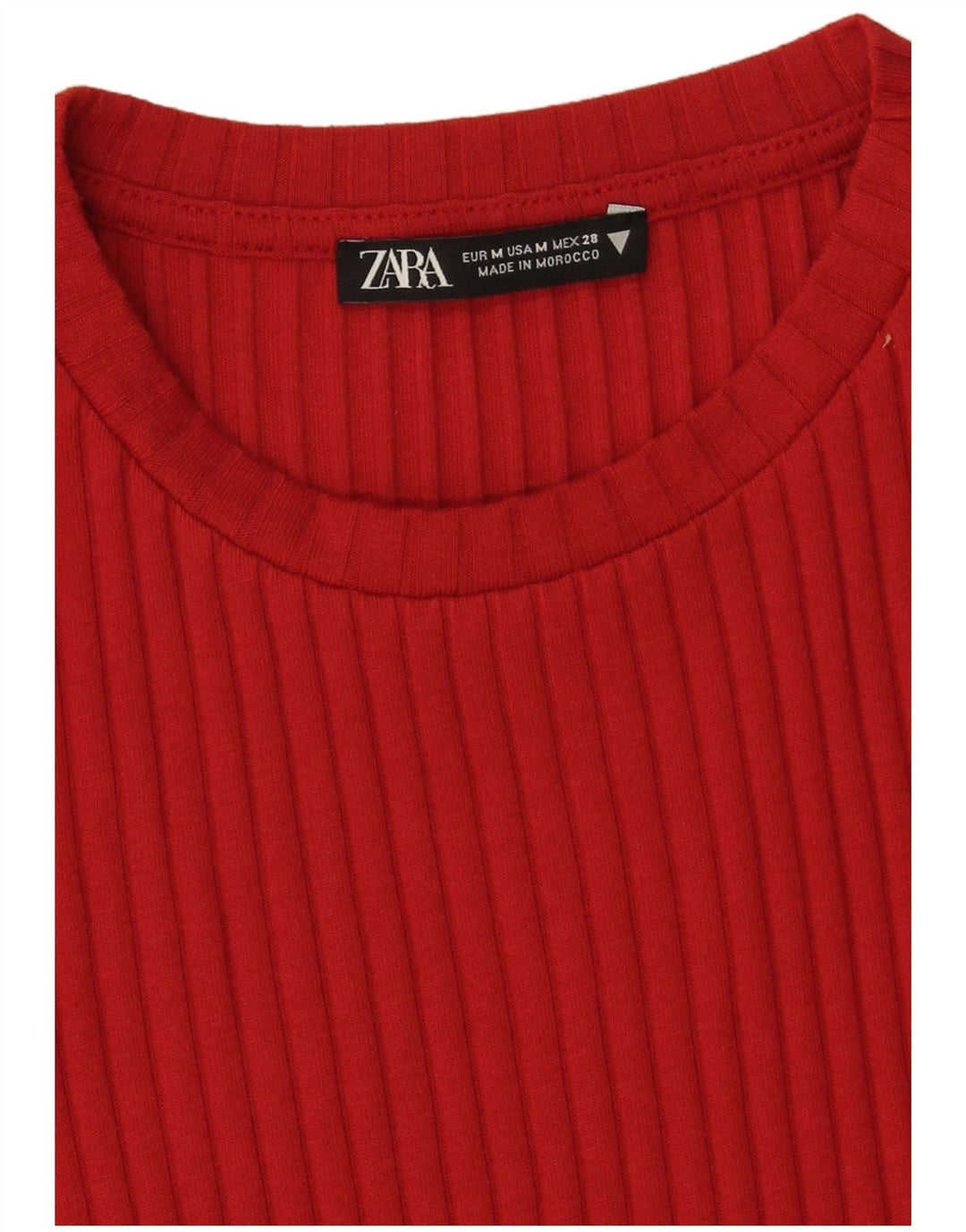 Zara Womens Knit Bodycon Dress UK 12 Medium Red