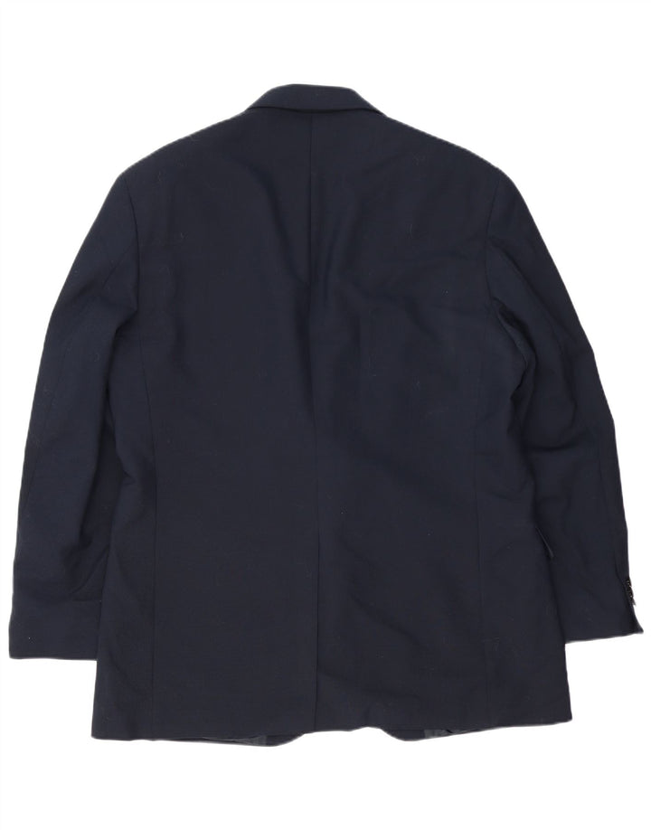 Dockers Mens Longline 2 Button Blazer Jacket UK 44 2XL Navy Blue Wool