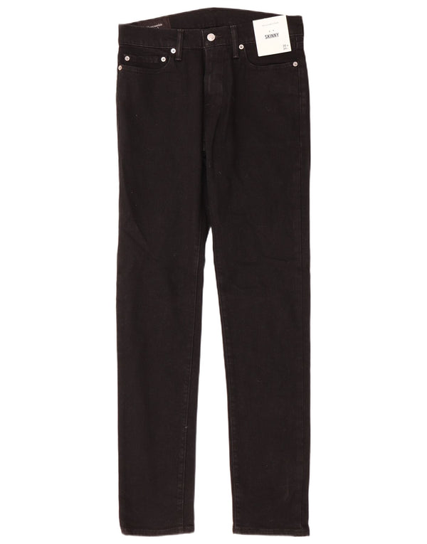 Abercrombie & Fitch Mens Skinny Jeans W30 L34 Black Cotton