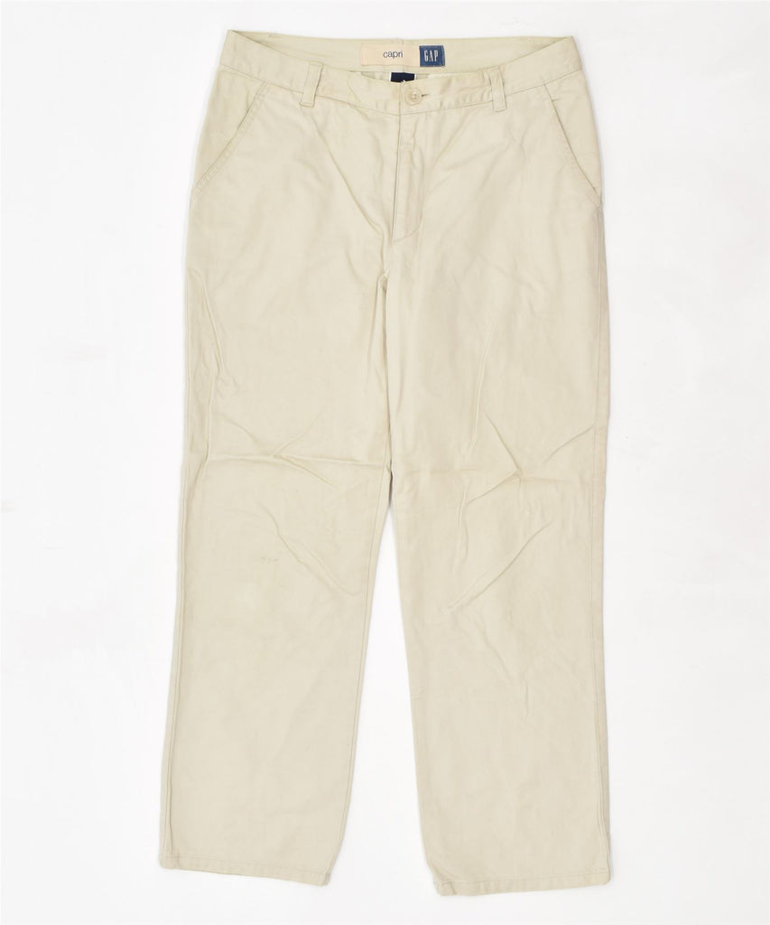 GAP Womens Capri Chino Trousers US 6 Medium W30 L25 Beige Cotton | Vintage | Thrift | Second-Hand | Used Clothing | Messina Hembry 