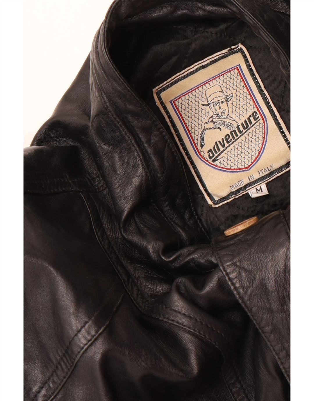 Vintage Mens Loose Fit Leather Jacket UK 38 Medium Black