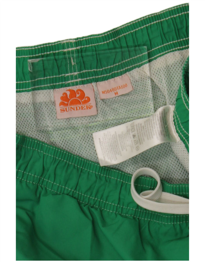 Sundek Mens Swimming Shorts Medium  Green Nylon