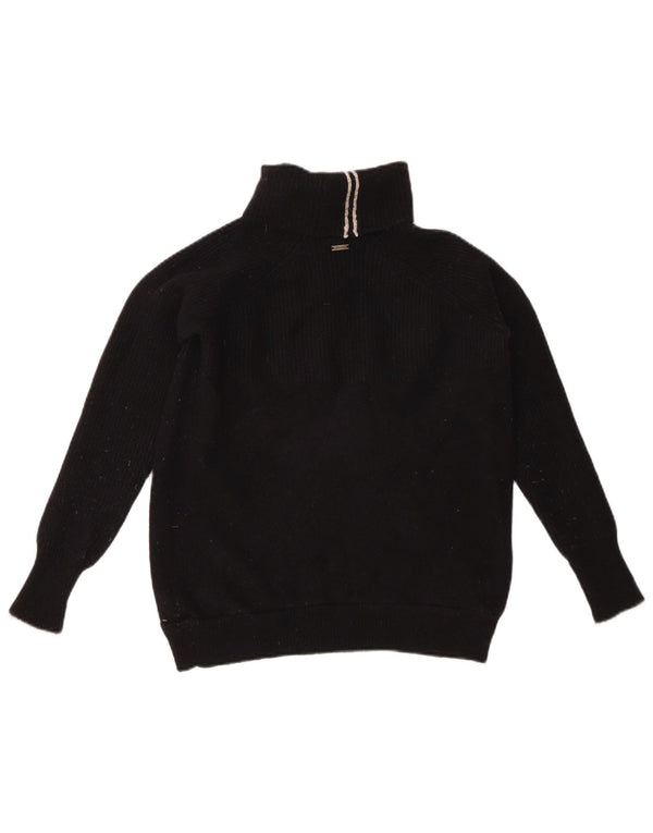 JOULES Womens Roll Neck Jumper Sweater UK 8 Small Black