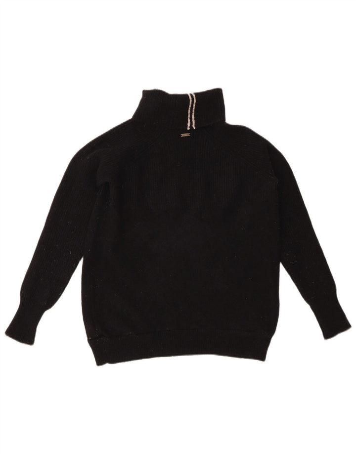 JOULES Womens Roll Neck Jumper Sweater UK 8 Small Black