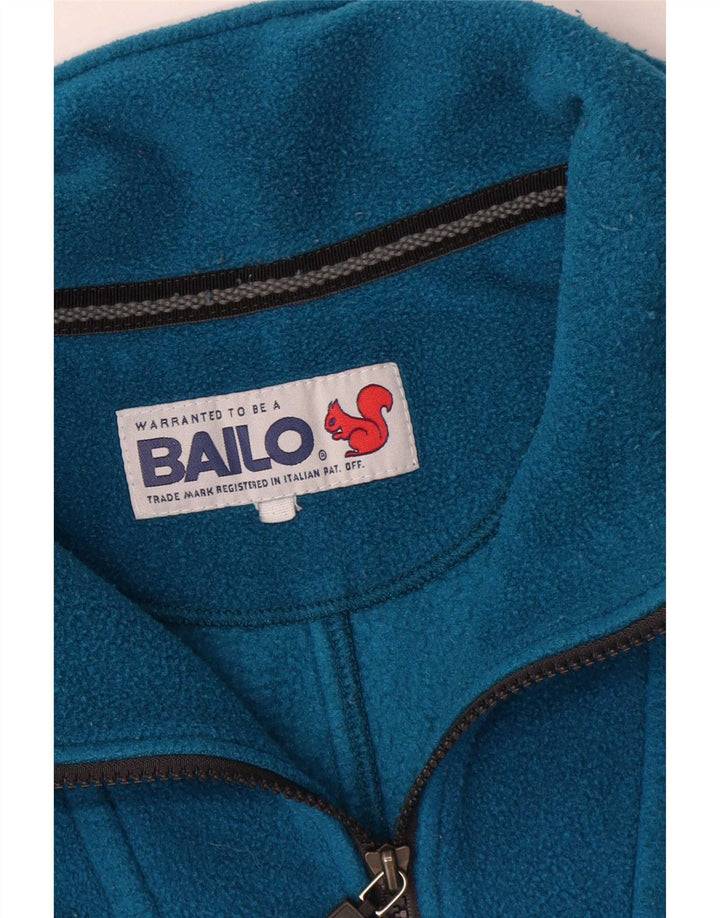 Bailo Mens Zip Neck Fleece Jumper Large Blue Polyester